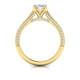Springer's Forever Engagement Ring Springer's Forever by Vlora 18K Yellow Gold Vintage Splendor Oval Split Shank Engagement Ring Setting