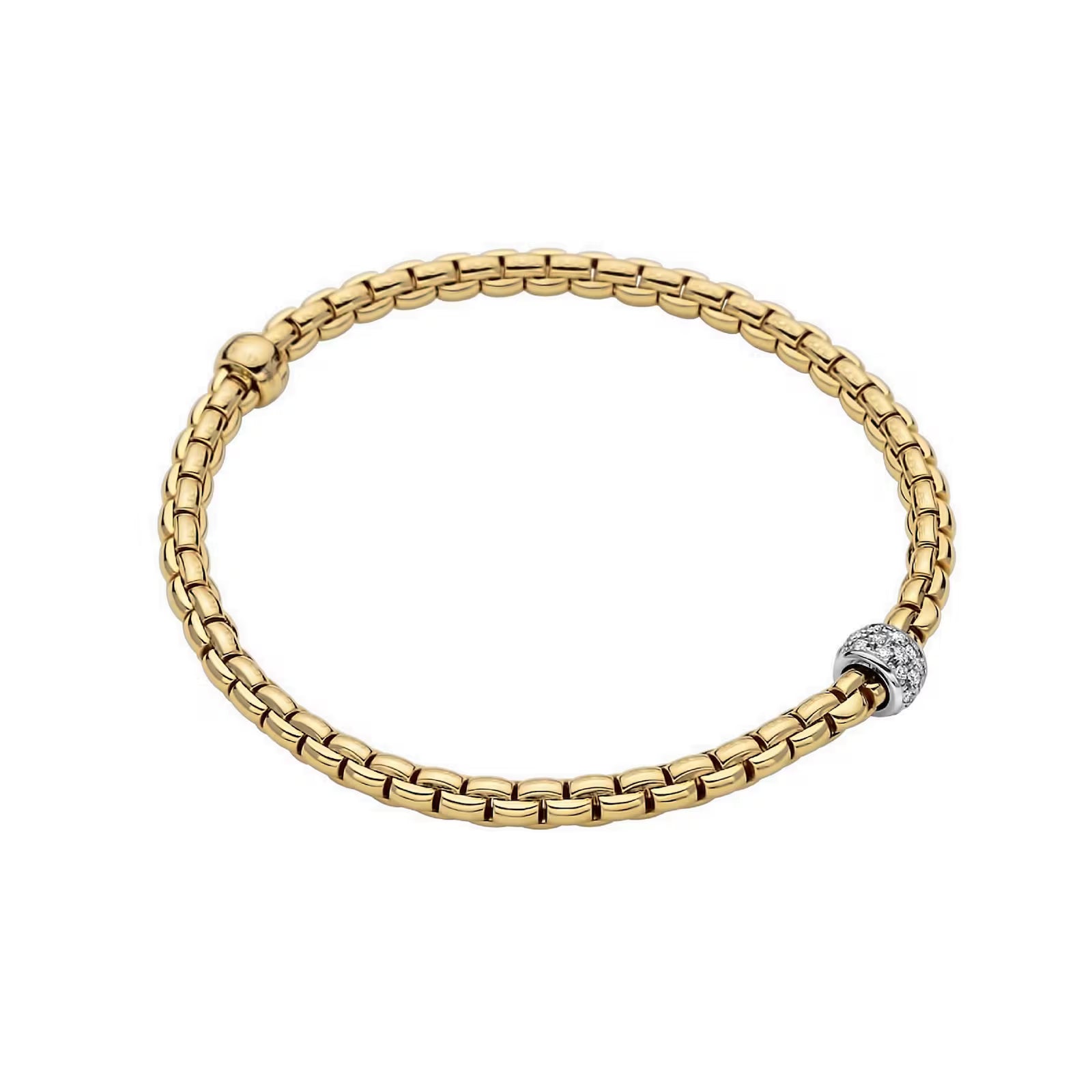 Fope Bracelet Fope Eka 18k Yellow Flex'It Bracelet .19ctw - Size Small
