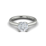 Springer's Forever Engagement Ring Springer's Forever by Vlora Platinum Elegant Classic Solitaire Engagement Ring Setting, for 6.5mm Round