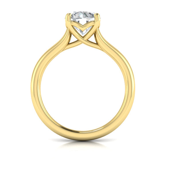 Springer's Forever Engagement Ring Springer's Forever by Vlora 14K Yellow Gold Classic Cathedral Solitaire Engagement Ring Setting