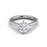 Springer's Forever Engagement Ring Springer's Forever by Vlora 14K White Gold Elevated Brilliance Solitaire Engagement Ring Setting, Size 6.75