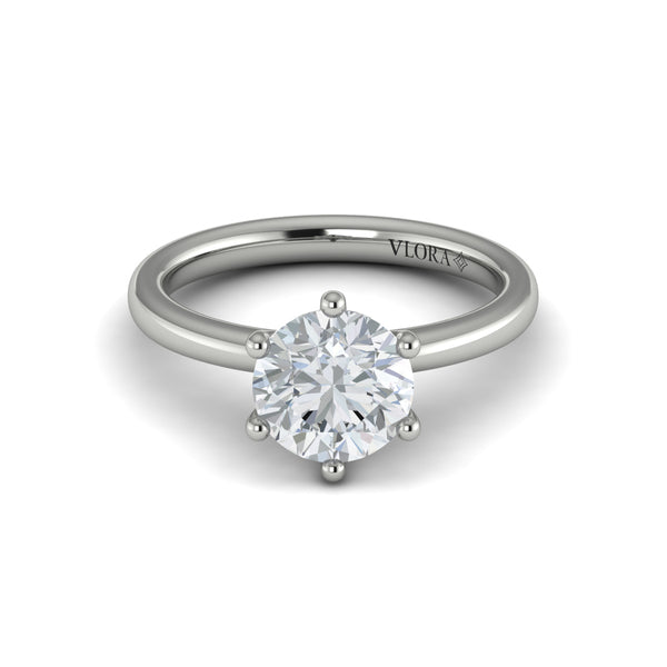 Springer's Forever Engagement Ring Springer's Forever by Vlora 14K White Gold Elevated Brilliance Solitaire Engagement Ring Setting, Size 6.75