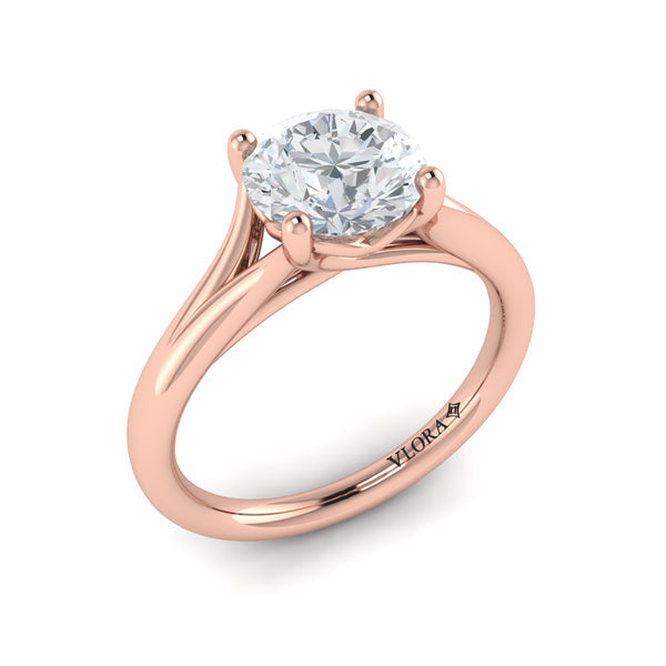 Springer's Forever Engagement Ring Springer's Forever by Vlora 18K Yellow Gold Classic Solitaire Engagement Ring Setting