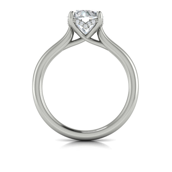 Springer's Forever Engagement Ring Springer's Forever by Vlora Platinum Elegant Classic Solitaire Engagement Ring Setting, for 6.5mm Round