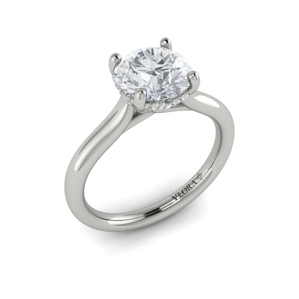 Springer's Forever Engagement Ring Springer's Forever by Vlora Platinum Elegant Classic Solitaire Engagement Ring Setting, for 6.5mm Round