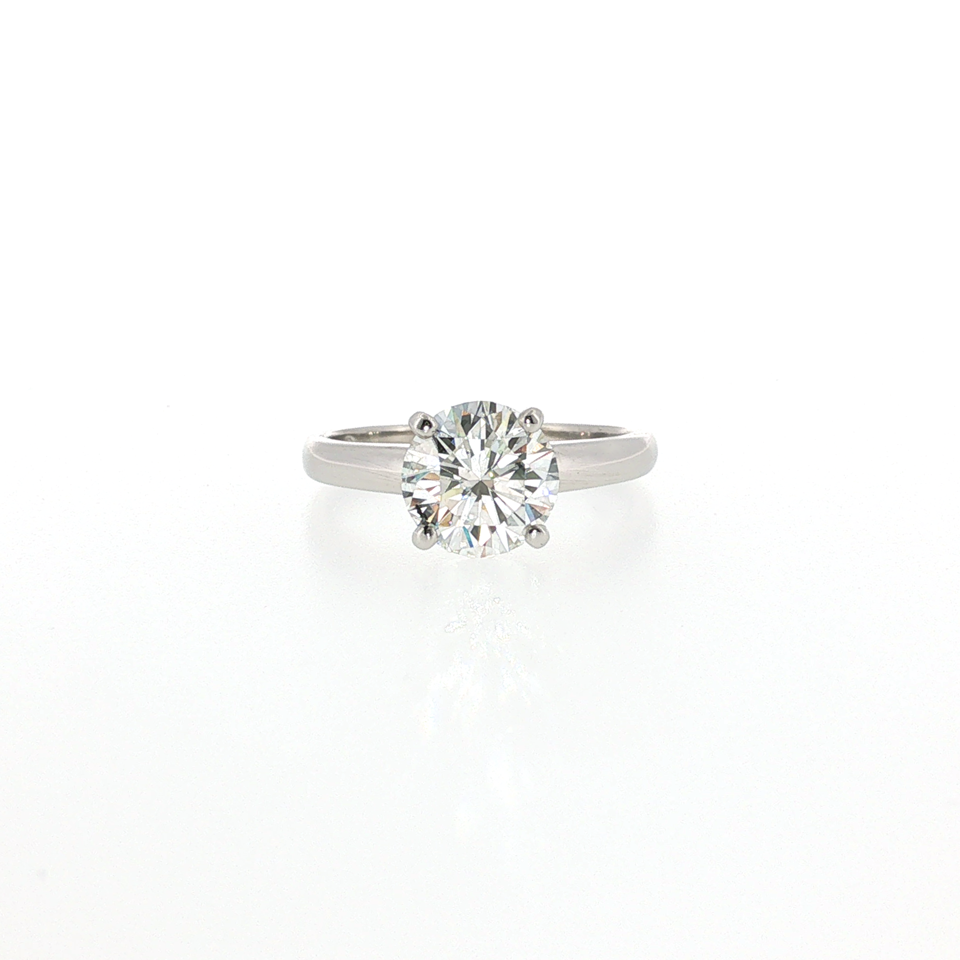 Estate Platinum 2.02ct Round Diamond Solitaire Engagement Ring