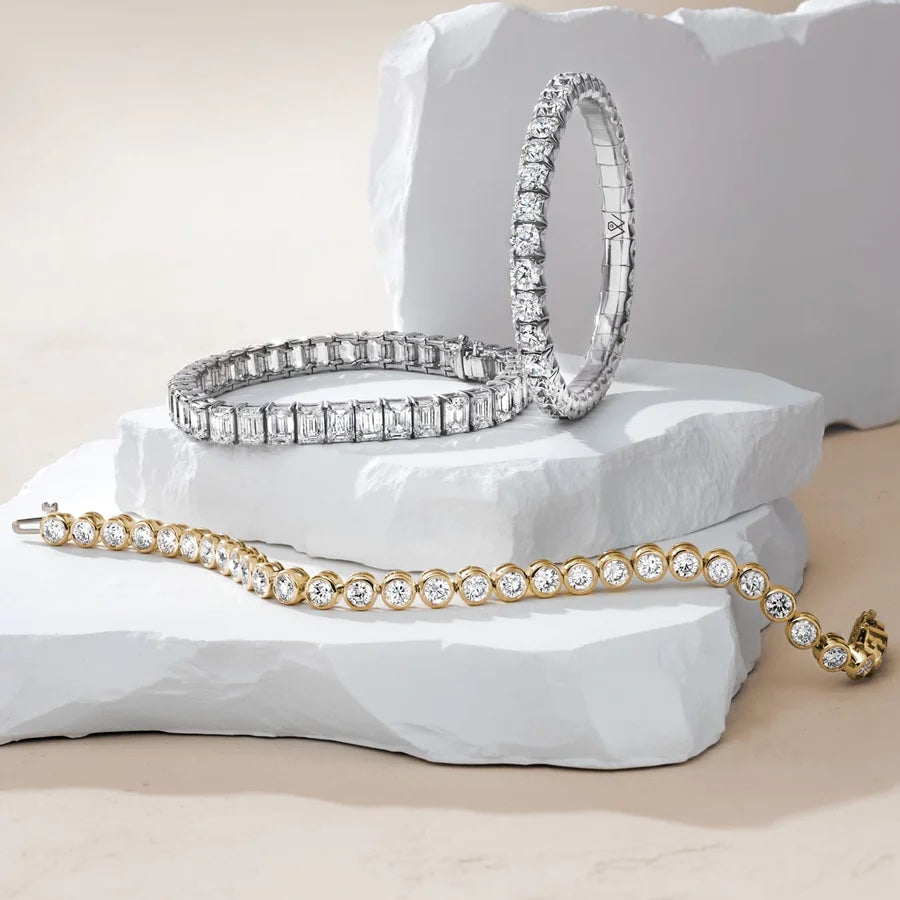 Styled Diamond Tennis Bracelets