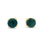 PAGE Estate Earrings Estate 14k Yellow Gold Sapphire Stud Earrings
