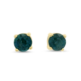 PAGE Estate Earrings Estate 14k Yellow Gold Sapphire Stud Earrings