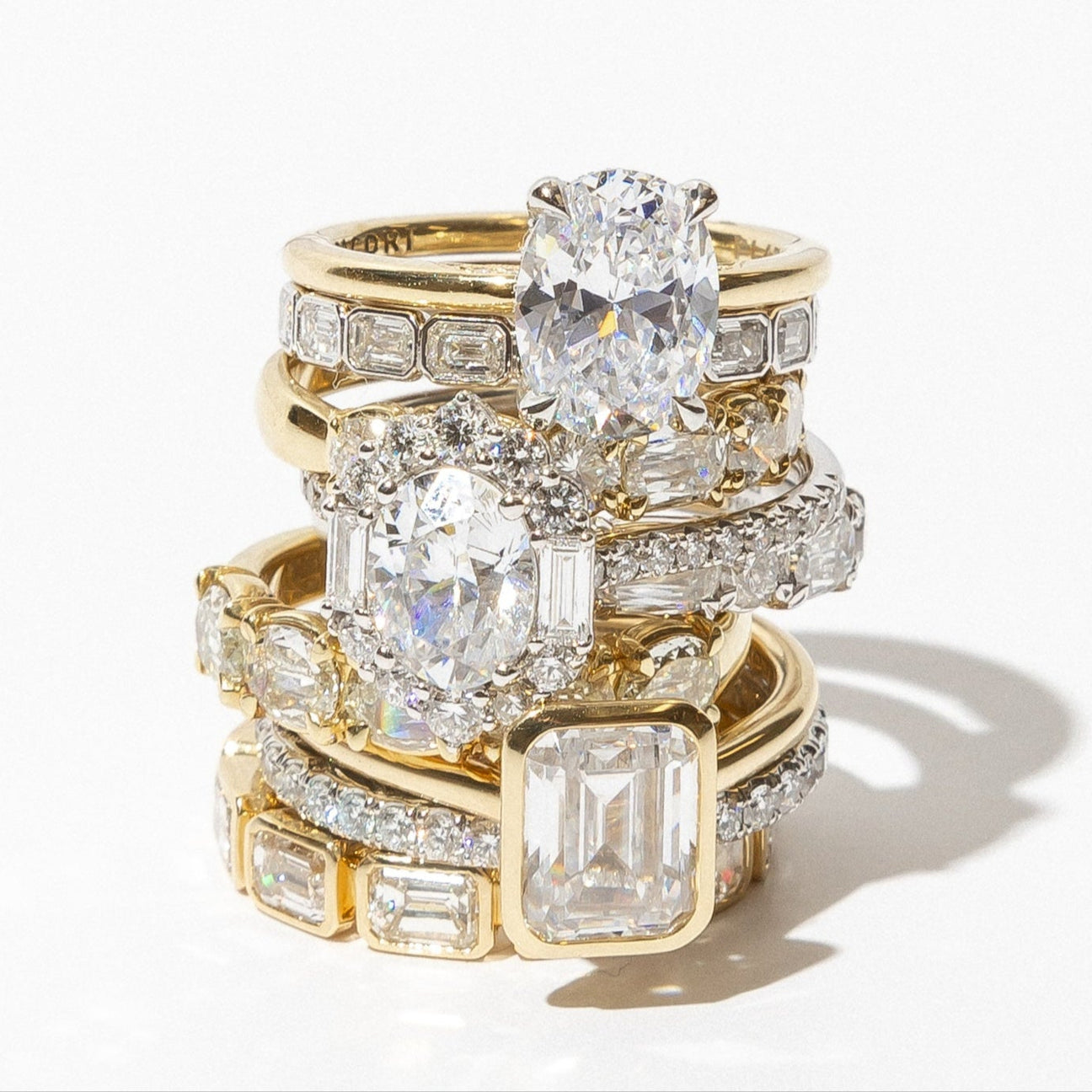 Estate 18k White Gold Ideal Cut Diamond Engagement Ring - 1.01ct ...