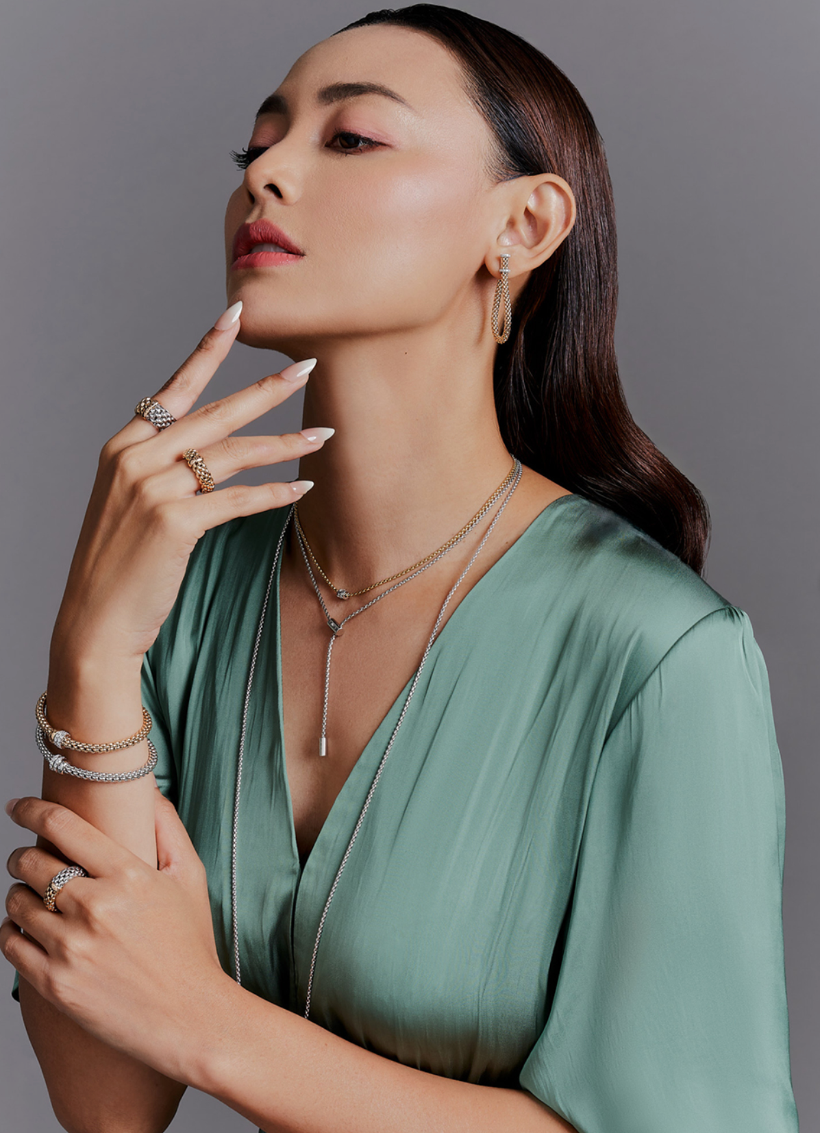 Fope Lifestyle Image Earrings, Necklaces, Rings, Bracelets
