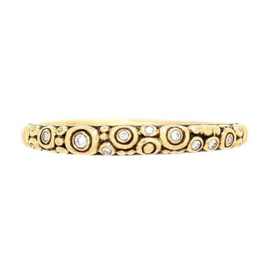 Alex Sepkus Wedding Band Alex Sepkus 18k Yellow Gold Circles Diamond Band 7.25