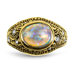 Alex Sepkus Ring Alex Sepkus 18k Yellow Gold Crystal Opal and Diamond Ring 6