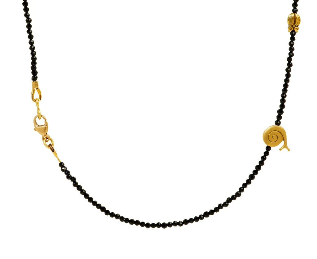 Alex Sepkus Necklace Alex Sepkus Fable Animals 18k Yellow Gold Black Spinel Necklace