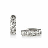 Alex Sepkus Earrings Alex Sepkus Platinum Oval Diamond Hoop Earrings