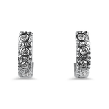 Alex Sepkus Earrings Alex Sepkus Platinum Oval Diamond Hoop Earrings