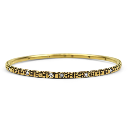 Alex Sepkus Bracelet Alex Sepkus Yellow Gold Seashore Diamond Bangle Bracelet