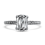 Christopher Designs Bridal Engagement Ring Christopher Designs 14k White Gold Crisscut L'Amour 1.01ct Diamond Engagement Ring