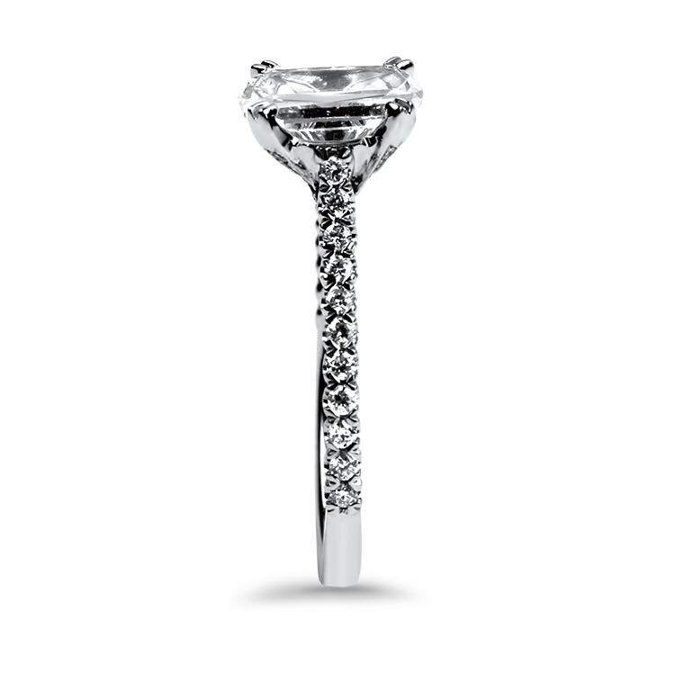 Christopher Designs Bridal Engagement Ring Christopher Designs 14k White Gold Crisscut L'Amour 1.01ct Diamond Engagement Ring