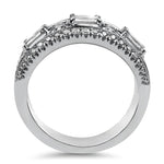Christopher Designs Bridal Wedding Band Christopher Designs 14K White Gold L'Amour Crisscut Diamond Ring 6.75