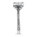 Christopher Designs Bridal Engagement Ring Christopher Designs 14k White Gold L'Amour Crisscut Oval 1ct Diamond Engagement Ring with Side Stones 6.25