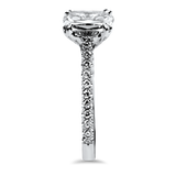 Christopher Designs Bridal Engagement Ring Christopher Designs 14k White Gold L'Amour Crisscut Oval 1ct Diamond Engagement Ring with Side Stones 6.25