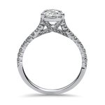 Christopher Designs Bridal Engagement Ring Christopher Designs 14K White Gold L'Amour Pear 1.01cts Solitaire Diamond Engagement Ring with Diamond Band 6.50