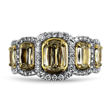 Christopher Designs Bridal Engagement Ring Christopher Designs 18k White and Yellow Gold L'Amour Crisscut .72ct Diamond Halo Ring