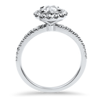 Christopher Designs Bridal Engagement Ring Christopher Designs 18K White Gold Crisscut Round .66cts Halo Engagement Ring 6.5