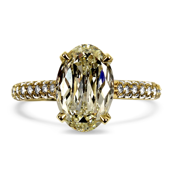 Christopher Designs 18k Yellow Gold L'Amour Crisscut Oval