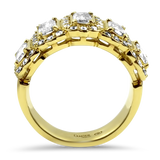 Christopher Designs Bridal Wedding Band Christopher Designs 18K Yellow Gold L'Amour Crisscut Diamond Ring