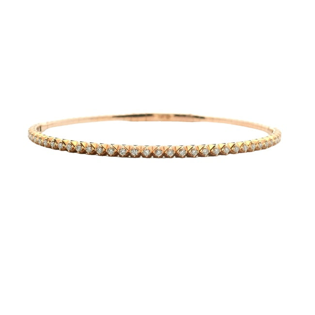 Christopher Designs Bracelet Christopher Designs 14K Rose Gold Flex Diamond Bangle Bracelet
