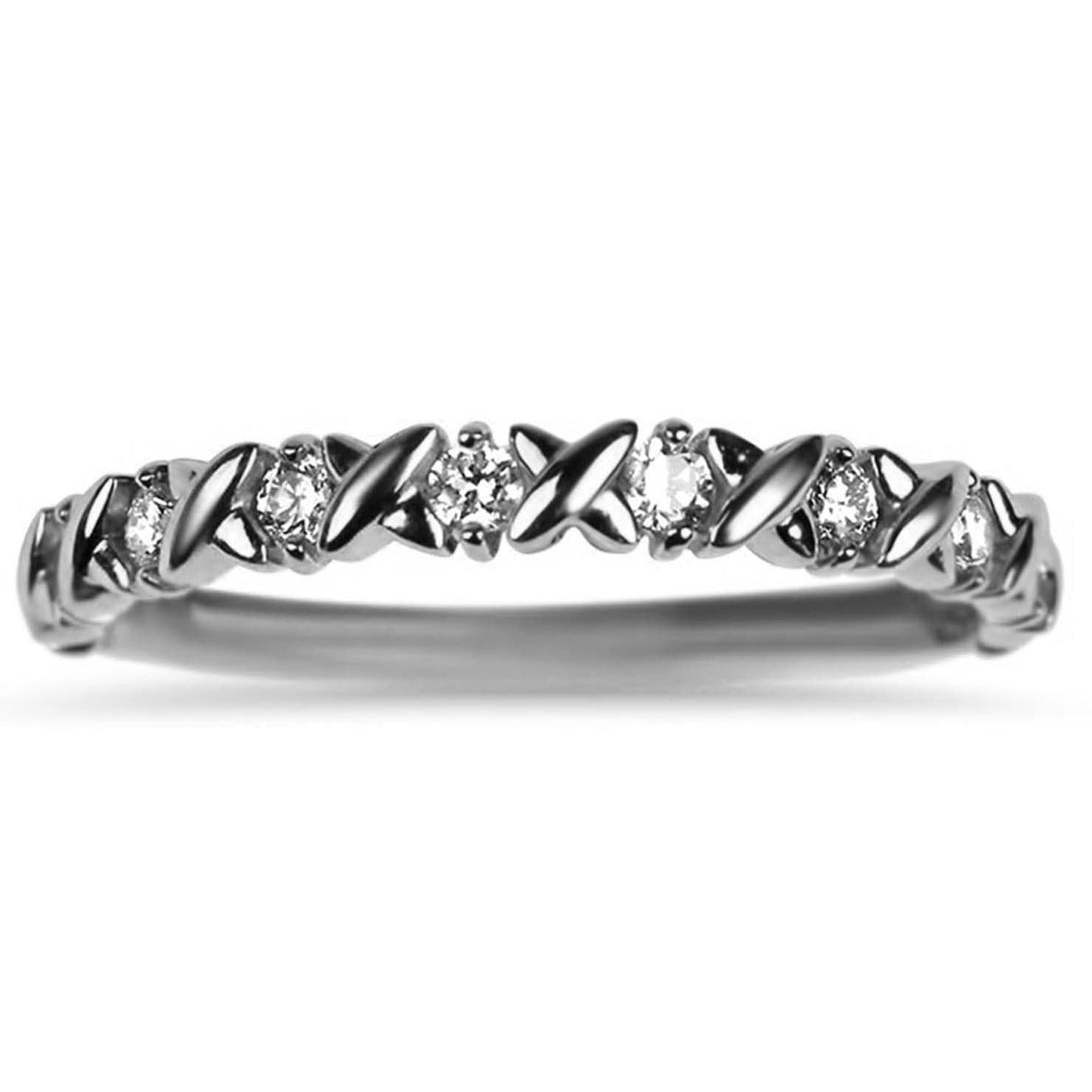 Christopher Designs Ring Christopher Designs 14k White Gold Round Diamond Band 7.00