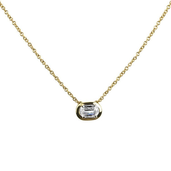 Christopher Designs Necklaces and Pendants Christopher Designs 14k Yellow Gold L'Amour Crisscut Diamond Necklace