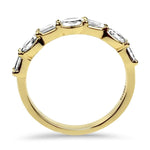 Christopher Designs Ring Christopher Designs 18K Yellow Gold L'Amour Crisscut Oval and Baguette Diamond Band 6.5
