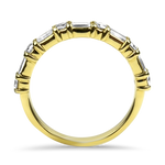 Christopher Designs Ring Christopher Designs 18K Yellow Gold L'Amour Crisscut Oval and Baguette Diamond Band 6.5