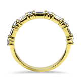 Christopher Designs Ring Christopher Designs 18K Yellow Gold L'Amour Crisscut Oval and Baguette Diamond Band 6.5