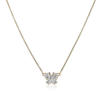 Christopher Designs Necklaces and Pendants Christopher Designs L’Amour Crisscut 18k Yellow Gold Diamond Butterfly Necklace