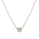 Christopher Designs Necklaces and Pendants Christopher Designs L’Amour Crisscut 18k Yellow Gold Diamond Butterfly Necklace