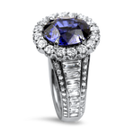 Christopher Designs Ring Copy of Christopher Designs 18K White Gold 7.46cts Cushion Sapphire and Diamond Halo Ring 6.5