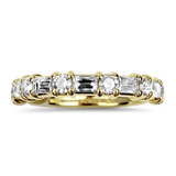 Christopher Designs Ring Copy of Christopher Designs 18K Yellow Gold L'Amour Crisscut Oval and Baguette Diamond Band 6.5