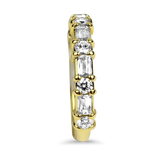 Christopher Designs Ring Copy of Christopher Designs 18K Yellow Gold L'Amour Crisscut Oval and Baguette Diamond Band 6.5
