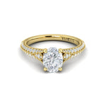 Springer's Forever Engagement Ring Springer's Forever by Vlora 18K Yellow Gold Vintage Splendor Oval Split Shank Engagement Ring Setting
