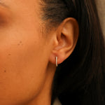 Dana Rebecca Designs Earrings Dana Rebecca Designs 14k Rose Gold Medium Diamond Huggie Earrings