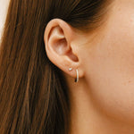 Dana Rebecca Designs Earrings Dana Rebecca Designs 14k Rose Gold Medium Diamond Huggie Earrings