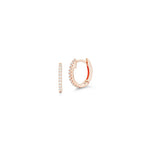 Dana Rebecca Designs Earrings Dana Rebecca Designs 14k Rose Gold Medium Diamond Huggie Earrings