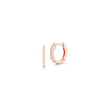 Dana Rebecca Designs Earrings Dana Rebecca Designs 14k Rose Gold Medium Diamond Huggie Earrings