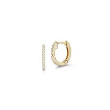 Dana Rebecca Designs Earrings Dana Rebecca Designs DRD Medium Diamond Huggies - Yellow Gold