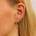 Dana Rebecca Designs Earrings Dana Rebecca Designs DRD Medium Diamond Huggies - Yellow Gold
