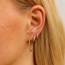 Dana Rebecca Designs Earrings Dana Rebecca Designs DRD Medium Diamond Huggies - Yellow Gold